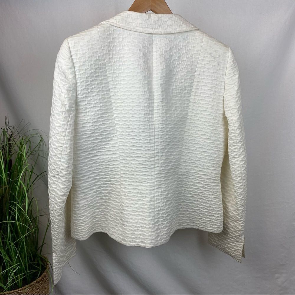 Albert Nipon Textured Button Up Structured Jacket… - image 3